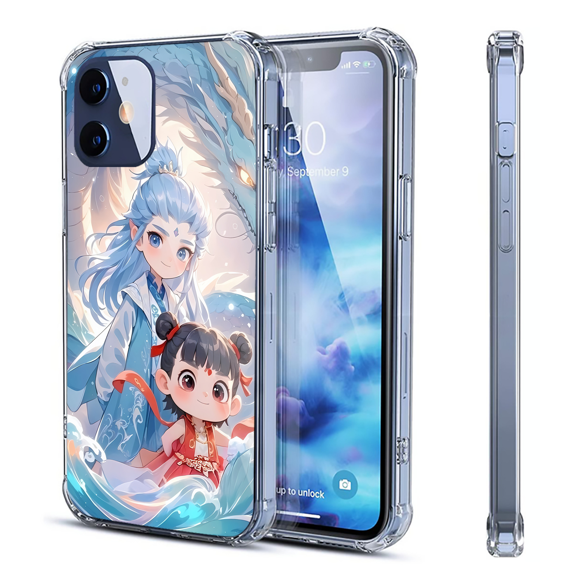 （画像用） Ne Zha 2 ナタ 魔童の大暴れ 【iPhone 12シリーズ対応】透明スマホケース（クリアソフトケース）